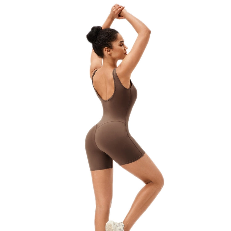 Sports Tight Hip-Lifting Yoga Bodysuit With Chest Pad, S, M, L, XL, XXL