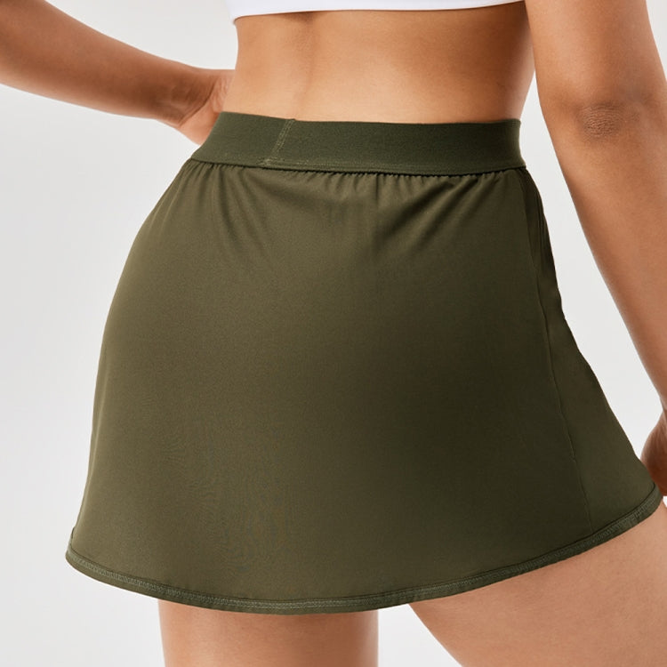 Women Sports Fake Two-Piece Quick-Drying Breathable Fitness Yoga Skirt Pants, S, M, L, XL, XXL