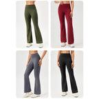 High-Waisted Hip-Lifting Elastic Quick-Drying Yoga Sports Flared Pants, S, M, L, XL, XXL