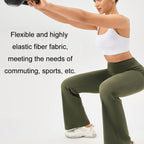 High-Waisted Hip-Lifting Elastic Quick-Drying Yoga Sports Flared Pants, S, M, L, XL, XXL