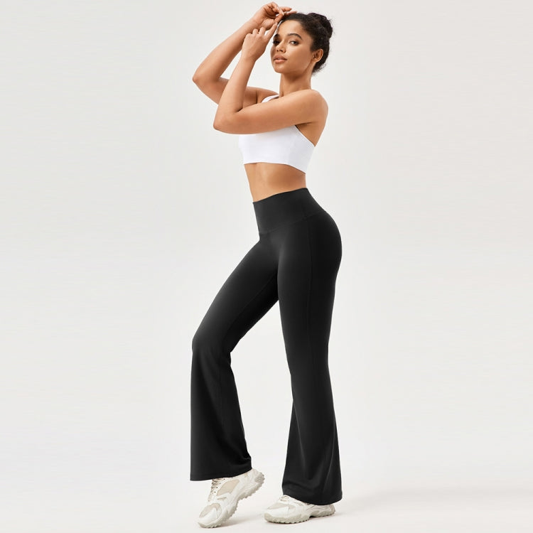 High-Waisted Hip-Lifting Elastic Quick-Drying Yoga Sports Flared Pants, S, M, L, XL, XXL