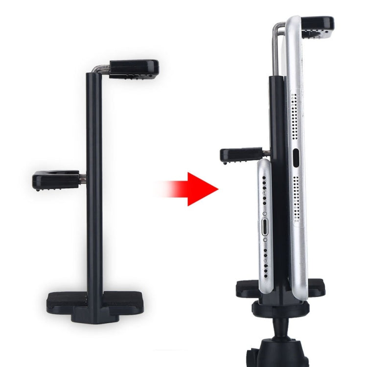 Universal 2 in 1 Tablet Phone Holder Clip Tripod Adapter Mount, 2 in 1