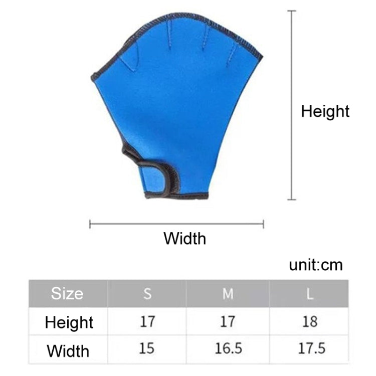 Swimming Training Duck Palm Webbing Multifunctional Snorkeling Gloves, S, M, L