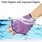 Swimming Training Duck Palm Webbing Multifunctional Snorkeling Gloves, S, M, L