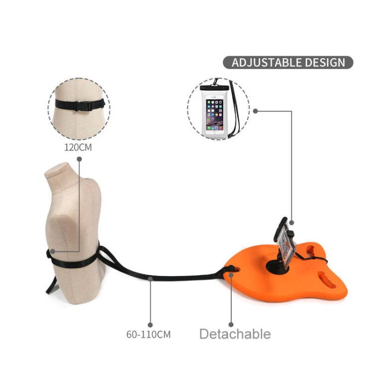 Swimming Floating Board Cell Phone Camera Shooting Auxiliary Equipment, With Phone Stand+Traction Rope+Waterproof Bag, With Camera Stand+Traction Rope