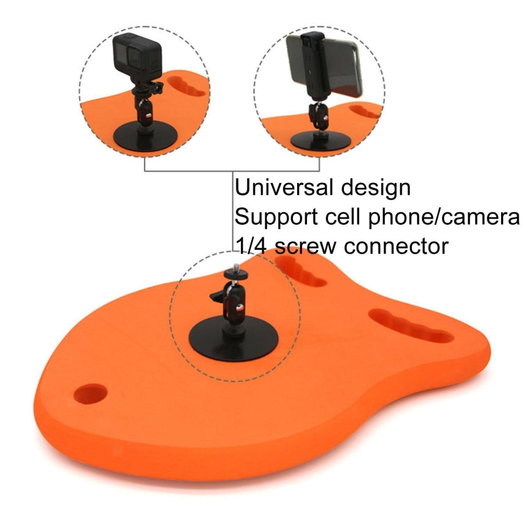 Swimming Floating Board Cell Phone Camera Shooting Auxiliary Equipment, With Phone Stand+Traction Rope+Waterproof Bag, With Camera Stand+Traction Rope