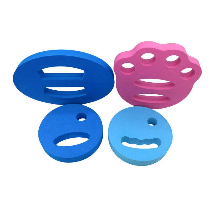 1pair Adult Children Swimming Hand Grip Floating Board Thickened Water Beater Board, Round Simple Dark Blue, Round Comfort Light Blue, Meow Paw Rose Red, Oval Dark Blue