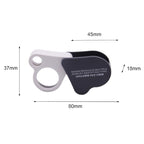 Portable Folding 30X/50X Dual Lens High Definition Jewelry And Jade Magnifier