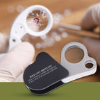 Portable Folding 30X/50X Dual Lens High Definition Jewelry And Jade Magnifier
