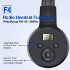 F4 Digital Display Automatic Scanning Foldable FM Radio Headphone, Charging Version, Battery Version