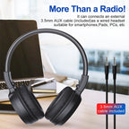 F4 Digital Display Automatic Scanning Foldable FM Radio Headphone, Charging Version, Battery Version