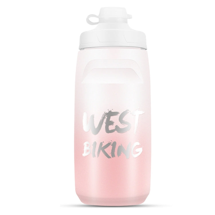 WEST BIKING 620ML Bicycle Water Bottle Portable Outdoor Cycling Water Cup, White Pink Gradient, Black Gray Gradient, Blue Gradient, Dark Green Gradient, Green Pink Gradient, Yellow Green Gradient, Black Green Gradient, Black Red Gradient               ...