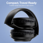 X5 Portable Digital Display Folding Headset FM Radio Headphones, Charging White, Charging Black