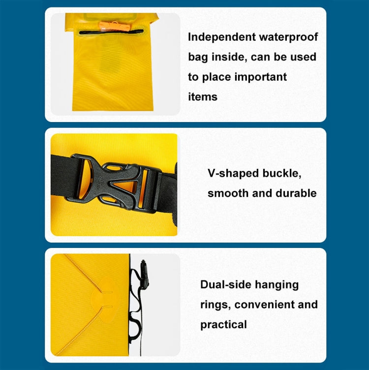 XINDA XD-BAG19 IPX7 Waterproof Outdoor Stream Tracing Backpack Diving Bag, Yellow-16L, Yellow-26L, Yellow-36L, Blue-16L, Blue-26L, Blue-36L, Light Gray-16L, Light Gray-26L, Light Gray-36L, Black-16L, Black-26L, Black-36L