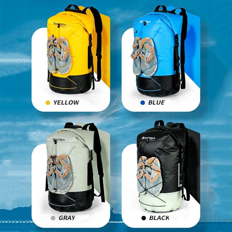 XINDA XD-BAG19 IPX7 Waterproof Outdoor Stream Tracing Backpack Diving Bag, Yellow-16L, Yellow-26L, Yellow-36L, Blue-16L, Blue-26L, Blue-36L, Light Gray-16L, Light Gray-26L, Light Gray-36L, Black-16L, Black-26L, Black-36L