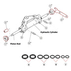 For Seastar HS5157 Boat Front Mount Hydraulic Steering Cylinder Seal Kits Wrench Tool