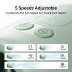 JisuLife Stroller Fan Life2 Stroller Octopus Fan High Speed Portable Desktop Clip Fan, Life2