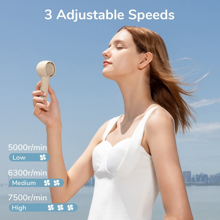 JisuLife FA42 Handheld Portable Small Rechargeable Turbo Fan, Brown 2000mAh, White 2000mAh, Mint Green 2000mAh, Mint Green 4500mAh, Brown 4500mAh, White 4500mAh
