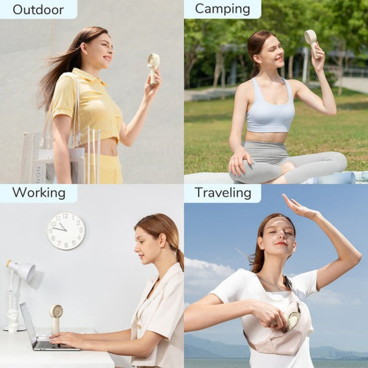 JisuLife FA42 Handheld Portable Small Rechargeable Turbo Fan, Brown 2000mAh, White 2000mAh, Mint Green 2000mAh, Mint Green 4500mAh, Brown 4500mAh, White 4500mAh