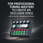 V8S Audio Mixer Live Voice Changer External Sound Card, Black, Gold Triangle Set, Black Triangle Set, Gold Cantilever Set, Black Cantilever Set, Gold Cantilever+Lamp