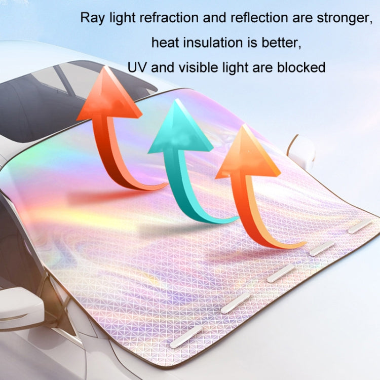 Car Laser Front Windshield Sun Protection Heat Insulation Sunshade, Small, Large