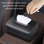 Car Seat Armrest Tissue Box Sun Visor Seat Back Hanging Paper Bag