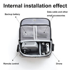 For DJI Mini 4 Pro Baona BN-H016 Portable Waterproof Crossbody Drones Storage Bag, Grey, Black