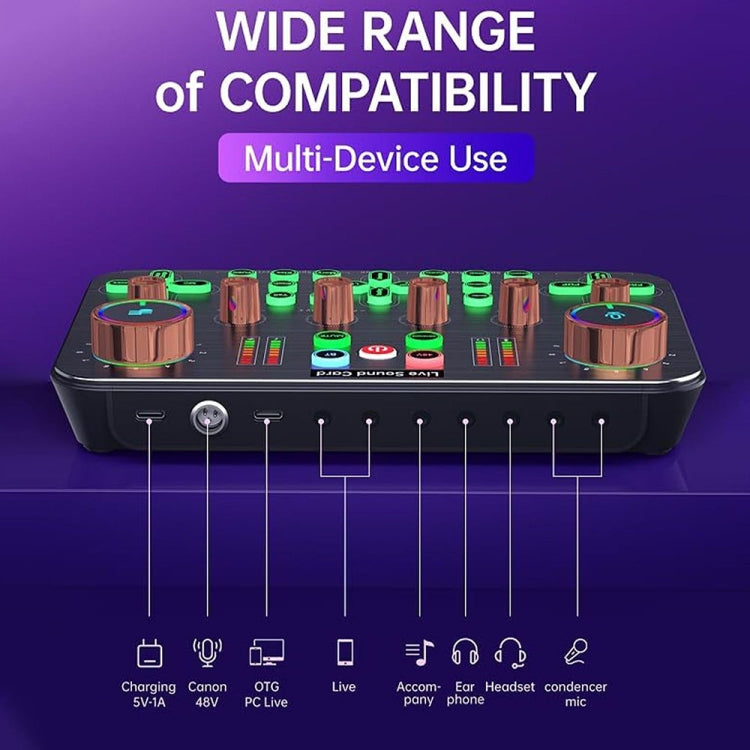 K600 48V English Version Live Dedicated Sound Card, K600