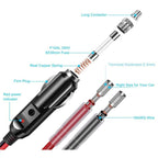 16AWG 15A 12V/24V Fused Cigarette Lighter Plug With Lead, 1pair