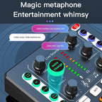 M8 Recording And Singing Live Bluetooth Sound Card Set, Black, White, Black+Gold Cantilever, Black+Black Cantilever, White+Gold Cantilever, Black+Gold Cantilever Earphone, Black+Black Cantilever Earphone, Gold Tripod, Black Tripod