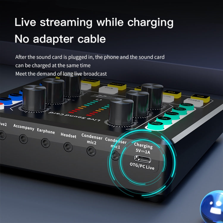 M8 Recording And Singing Live Bluetooth Sound Card Set, Black, White, Black+Gold Cantilever, Black+Black Cantilever, White+Gold Cantilever, Black+Gold Cantilever Earphone, Black+Black Cantilever Earphone, Gold Tripod, Black Tripod