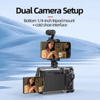 For DJI Osmo Pocket 3 Phone Holder Expansion Bracket With 3 Cold Shoe Port