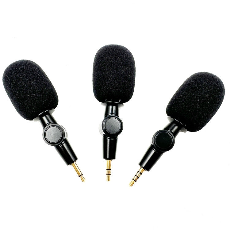 Mobile Phone Live Broadcast Microphone, Pro 3.5 Straight Head 3-section Plug (Sponge Cover), Pro 3.5 Straight Head 4-section Plug (Sponge Cover), Pro 3.5 Straight Head 2-section Plug (Sponge Cover)