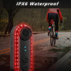 Bike Warning Tail Light 1080P WiFi Camera Recorder Waterproof Bicycle Rear Light for Riding Cycling, Rotate Mount, Clamp Mount, Strap Mount, Rearview Mirror Mount, Saddle Tube Mount