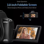 G700 4K / 64MP WiFi Digital Video Camera Camcorder 3.0 Inch IPS Screen 12X Optical Zoom, G700