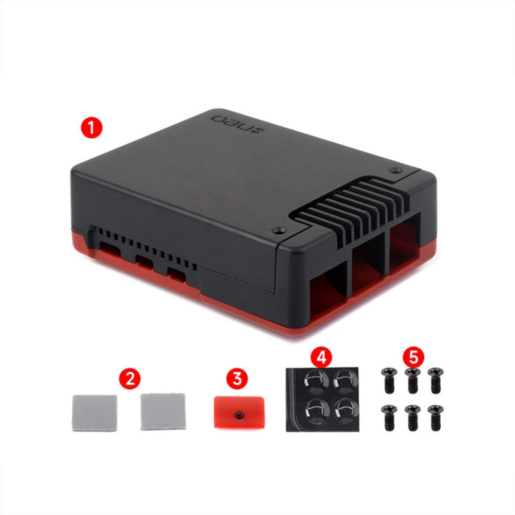 Waveshare 26587 For Raspberry Pi 5 Argon Neo Aluminum Alloy Case, Standard, M.2 Upgraded