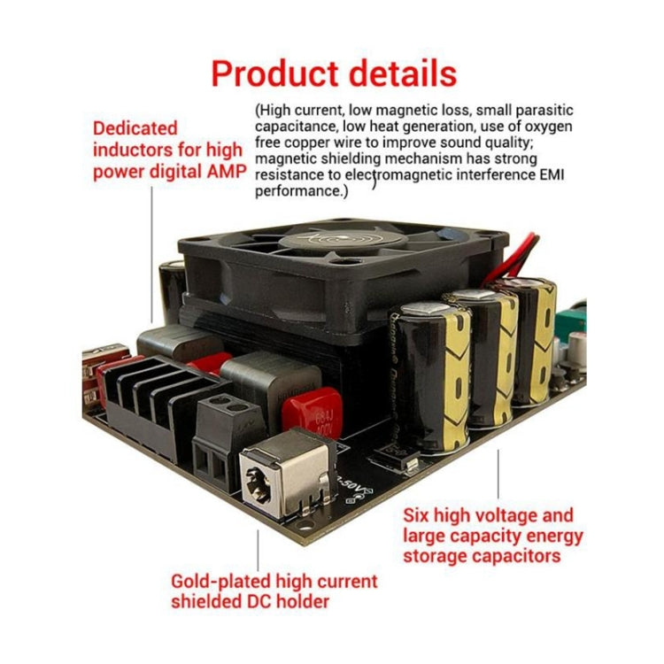 HIFI Dual-Channel High-Power TPA3255 Digital Amplifier Board, ZK-3002T