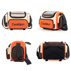 Cwatcun D121 Shoulder Crossbody Camera Bag Colorful Large Capacity Waterproof Digital Photography Bag, Small Orange Red, Medium Orange Red, Large Orange Red