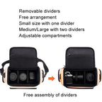 Cwatcun D121 Shoulder Crossbody Camera Bag Colorful Large Capacity Waterproof Digital Photography Bag, Small Orange Red, Medium Orange Red, Large Orange Red