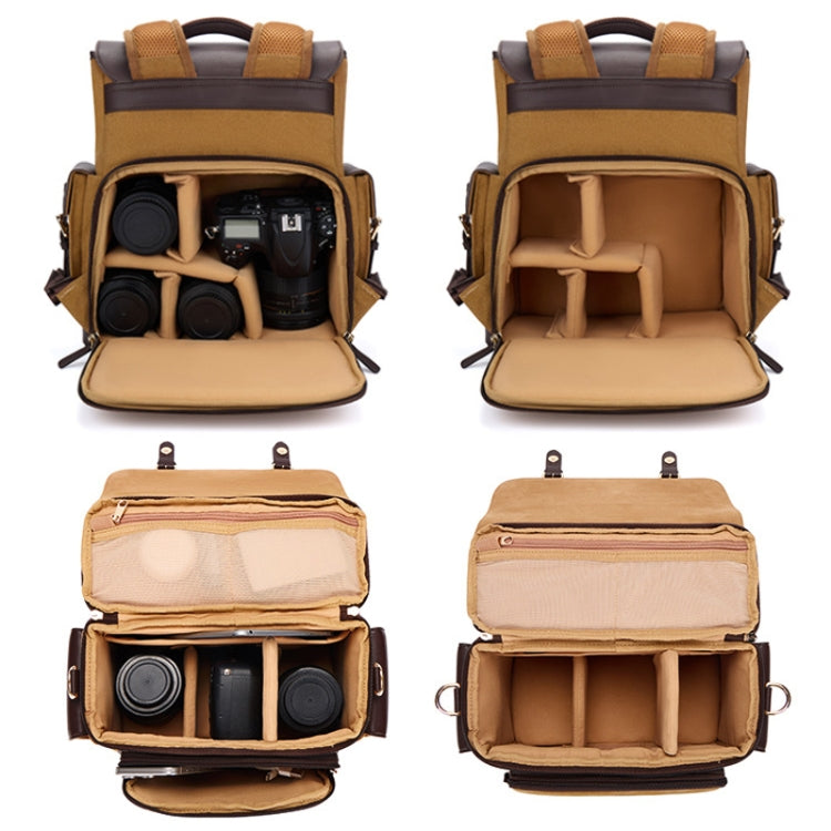 Vintage Waterproof Canvas Bag DSLR Camera Photo Bag, Cwatcun D126 Double Shoulder, Cwatcun D127 Single Shoulder