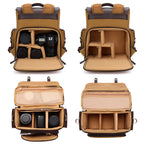 Vintage Waterproof Canvas Bag DSLR Camera Photo Bag, Cwatcun D126 Double Shoulder, Cwatcun D127 Single Shoulder