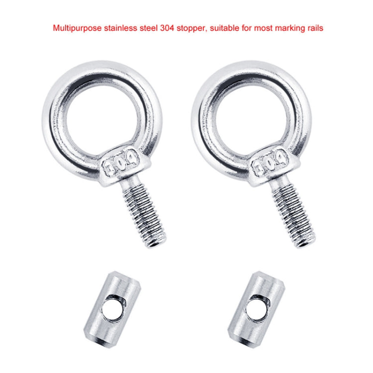 RV Sunshade 304 Stainless Steel Slide Rail Ring, 1pcs M4 Ring + Cylinder, 2pcs M4 Ring + Cylinder, 2pcs M4 Ring + Cylinder + Purple Climbing Buckle, 2pcs M4 Ring + Cylinder + Silver Climbing Buckle