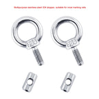RV Sunshade 304 Stainless Steel Slide Rail Ring, 1pcs M4 Ring + Cylinder, 2pcs M4 Ring + Cylinder, 2pcs M4 Ring + Cylinder + Purple Climbing Buckle, 2pcs M4 Ring + Cylinder + Silver Climbing Buckle