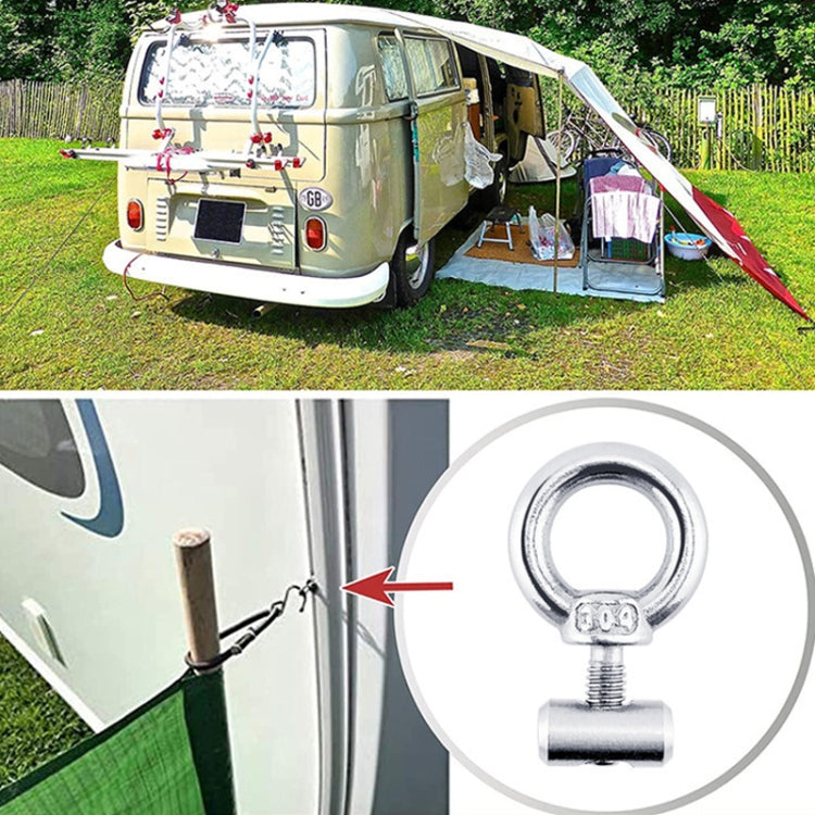 RV Sunshade 304 Stainless Steel Slide Rail Ring, 1pcs M4 Ring + Cylinder, 2pcs M4 Ring + Cylinder, 2pcs M4 Ring + Cylinder + Purple Climbing Buckle, 2pcs M4 Ring + Cylinder + Silver Climbing Buckle