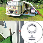 RV Sunshade 304 Stainless Steel Slide Rail Ring, 1pcs M4 Ring + Cylinder, 2pcs M4 Ring + Cylinder, 2pcs M4 Ring + Cylinder + Purple Climbing Buckle, 2pcs M4 Ring + Cylinder + Silver Climbing Buckle