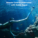 TELESIN 0.85m Underwater Selfie Stick Wireless Remote Control For GoPro HERO13 Black / HERO12 Black / HERO11 Black / HERO10 Black / HERO9 Black / HERO8 Black, Selfie Stick
