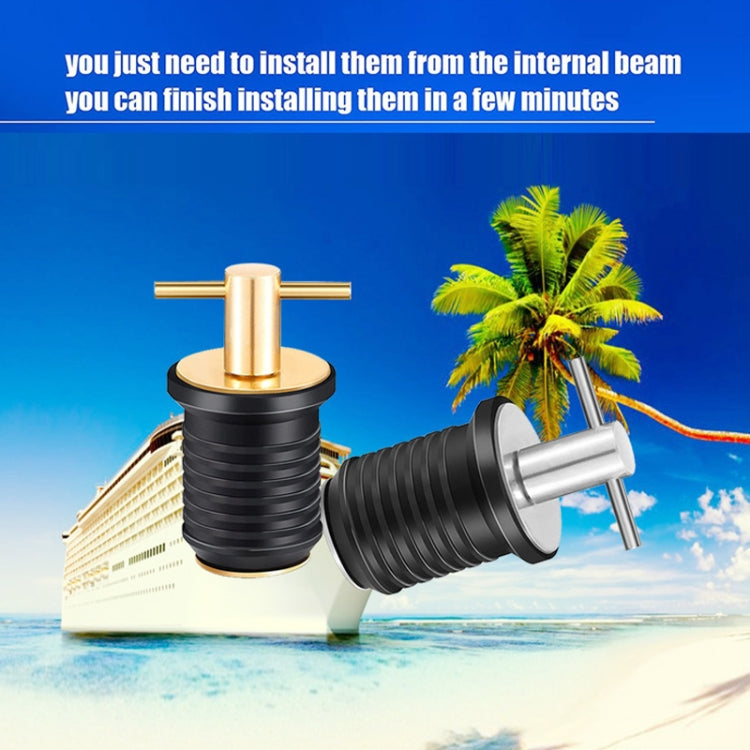Marine Motorboat Deck Cross Drain Plug Screw, Copper For 19mm, Copper For 25mm, Copper For 32mm, Stainless Steel For 19mm, Stainless Steel For 25mm