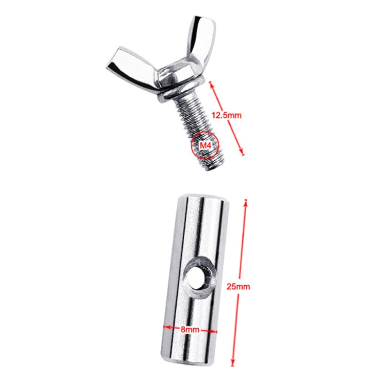 RV Tent 304 Stainless Steel Slide Rail Track Ring Screw Nut, 1pc, 2pcs