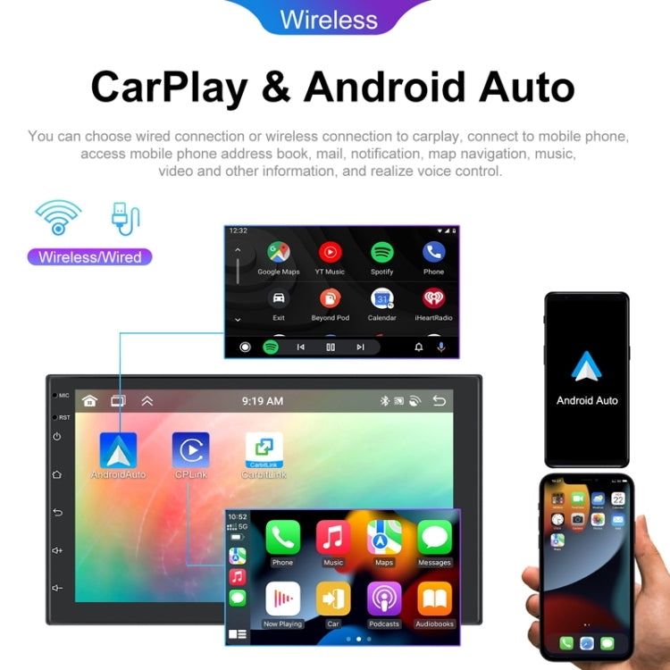 Android 13.0 Dual Butt Universal Wireless Carplay Car Navigation Center Control All-In-One Monitor, 10.1inch