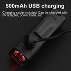 BENGGUO Bicycle Front Light Rechargeable Flashlight 3 Lighting Modes